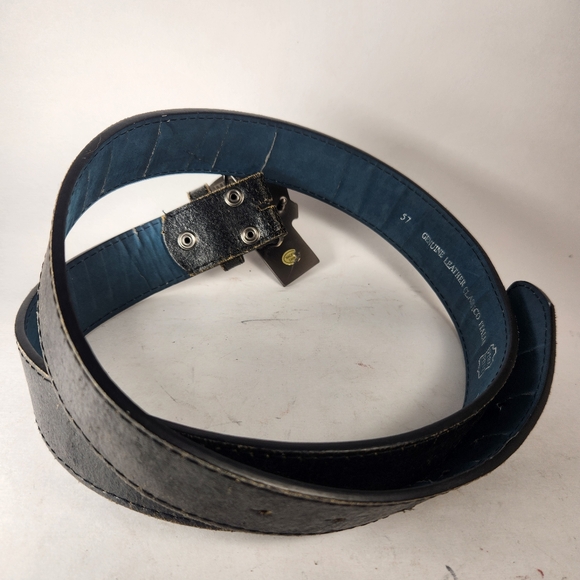 MARVEL Men's Belt Large Black Skull Vera Pelle Leather 36 - 38 Inch Grunge Goth - Picture 8 of 8